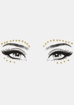 X_My Glitter Boutique Precious Gold Rhinestone Face Gems