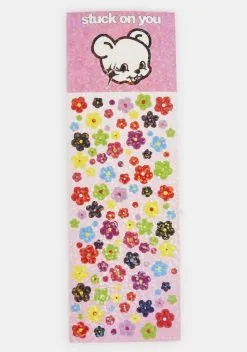 STUCK ON YOU STUDIOS Flowers Glitter Sticker Sheet