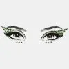 X_My Glitter Boutique Green Winged Rhinestone Face Gems