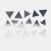 X_My Glitter Boutique Silver Metallic Triangle Face & Body Stickers