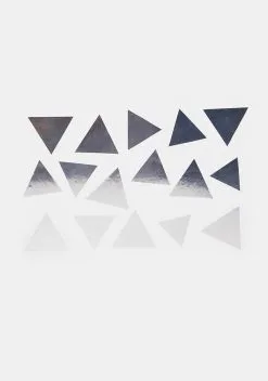 X_My Glitter Boutique Silver Metallic Triangle Face & Body Stickers