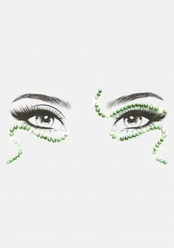 X_My Glitter Boutique Green Wishful Thinking Iridescent Face Gems