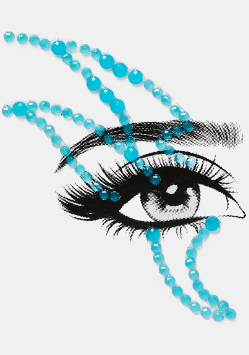 X_My Glitter Boutique Blue Flame On Rhinestone Face Gems 2 X_My Glitter Boutique Blue Flame On Rhinestone Face Gems - Image 2