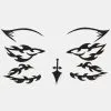 X_My Glitter Boutique Black Flame Eyeliner Stickers