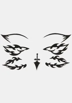 X_My Glitter Boutique Black Flame Eyeliner Stickers