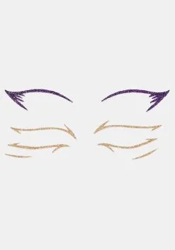 X_My Glitter Boutique Purple & Gold Glitter Eyeliner Stickers