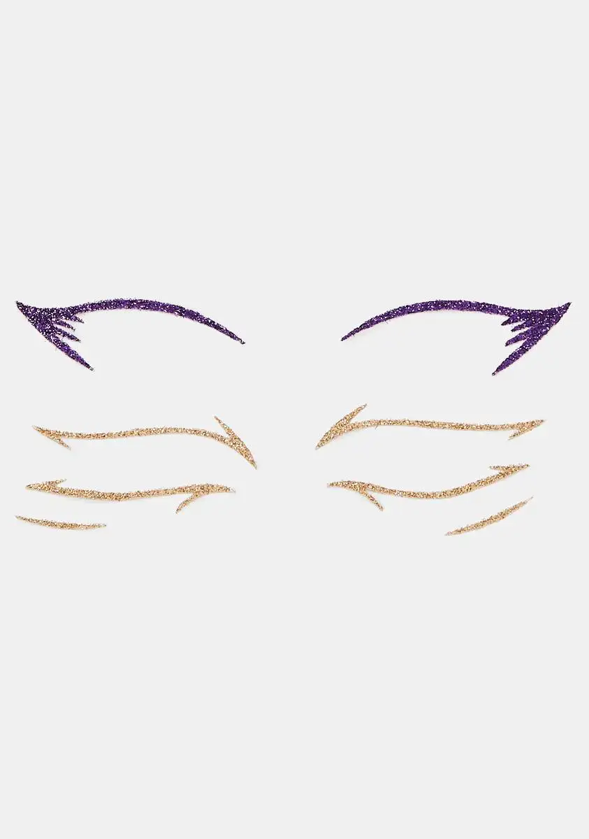 X_My Glitter Boutique Purple & Gold Glitter Eyeliner Stickers 1 X_My Glitter Boutique Purple & Gold Glitter Eyeliner Stickers