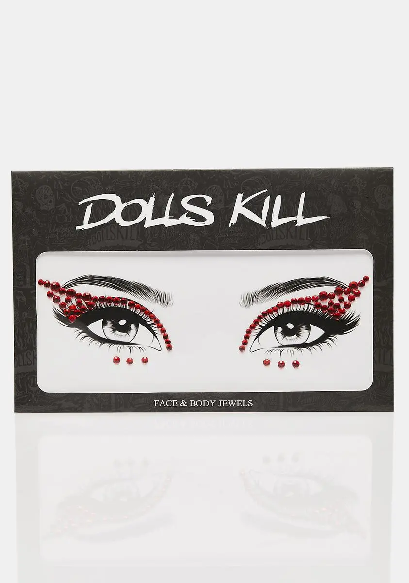 X_My Glitter Boutique Red Winged Rhinestone Face Gems 3 X_My Glitter Boutique Red Winged Rhinestone Face Gems - Image 3