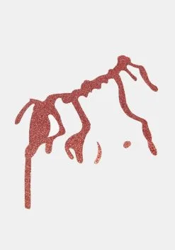 X_My Glitter Boutique Cut Me Open Glitter Blood Sticker