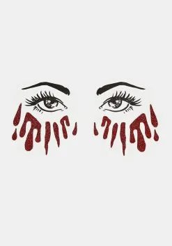 Neva Nude Bloody Awesome Glitter Tears Face Sticker