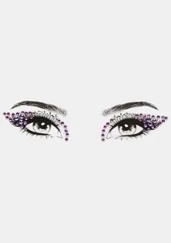 X_My Glitter Boutique Purple Winged Rhinestone Face Gems