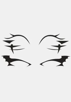 X_My Glitter Boutique Bat Wings Eyeliner Stickers