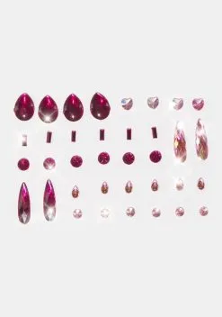 X_My Glitter Boutique Candy Factory Dark Pink Body Gems
