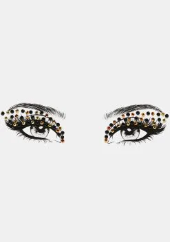 Cheap Makeup Store 6 X_My Glitter Boutique Tiered Orange & Black Rhinestone Face Gems