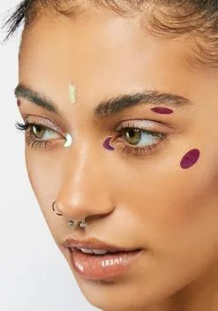 Face Lace Multi Iridescent Dazzle Dots Eye Decor
