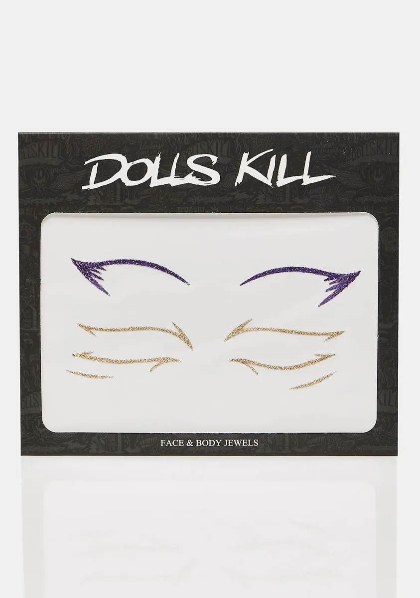 X_My Glitter Boutique Purple & Gold Glitter Eyeliner Stickers 3 X_My Glitter Boutique Purple & Gold Glitter Eyeliner Stickers - Image 3