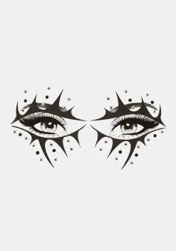 X_My Glitter Boutique Provocative Girl Eye Stickers